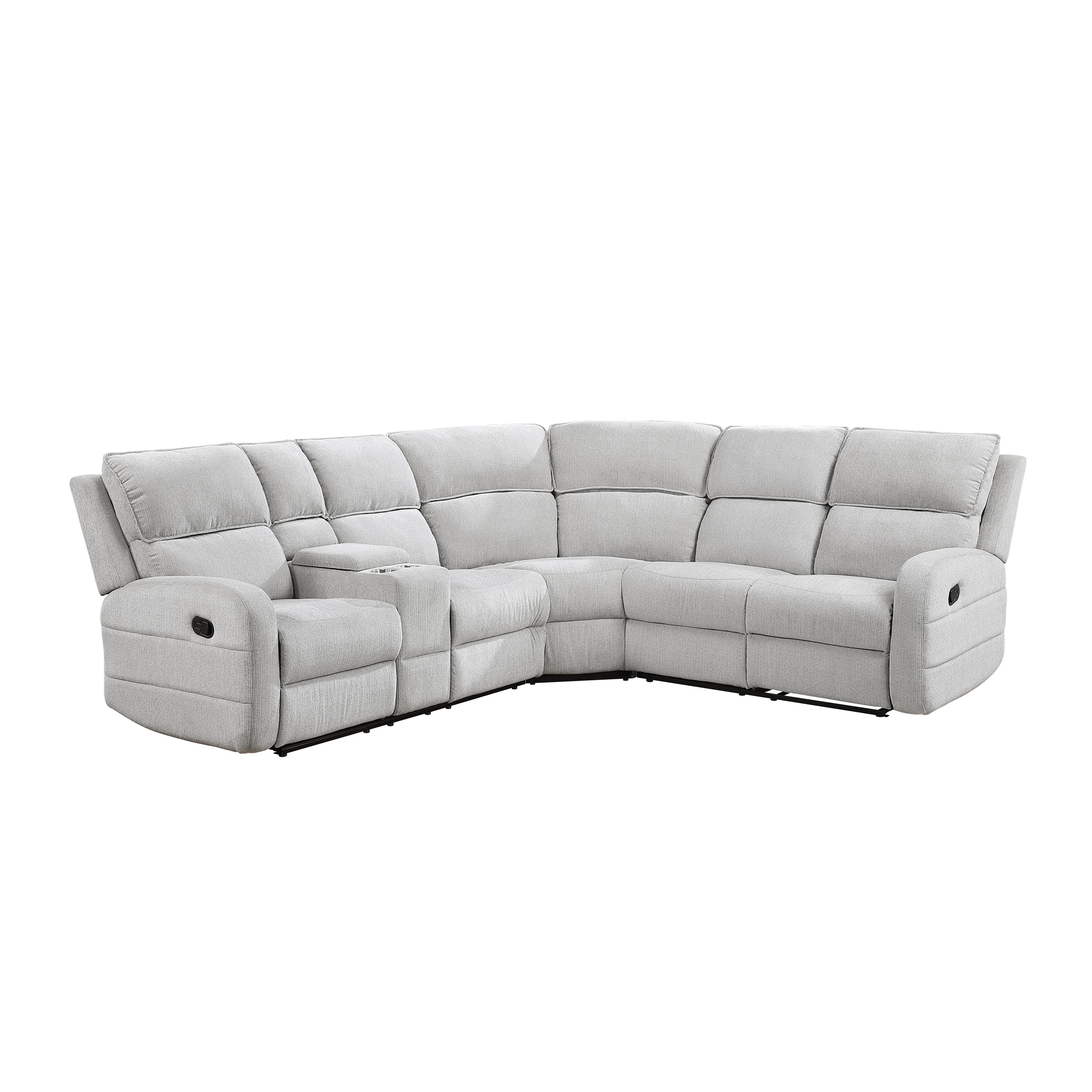 Homelegance Thorne Gray 3-Piece Reclining Sectional with Left