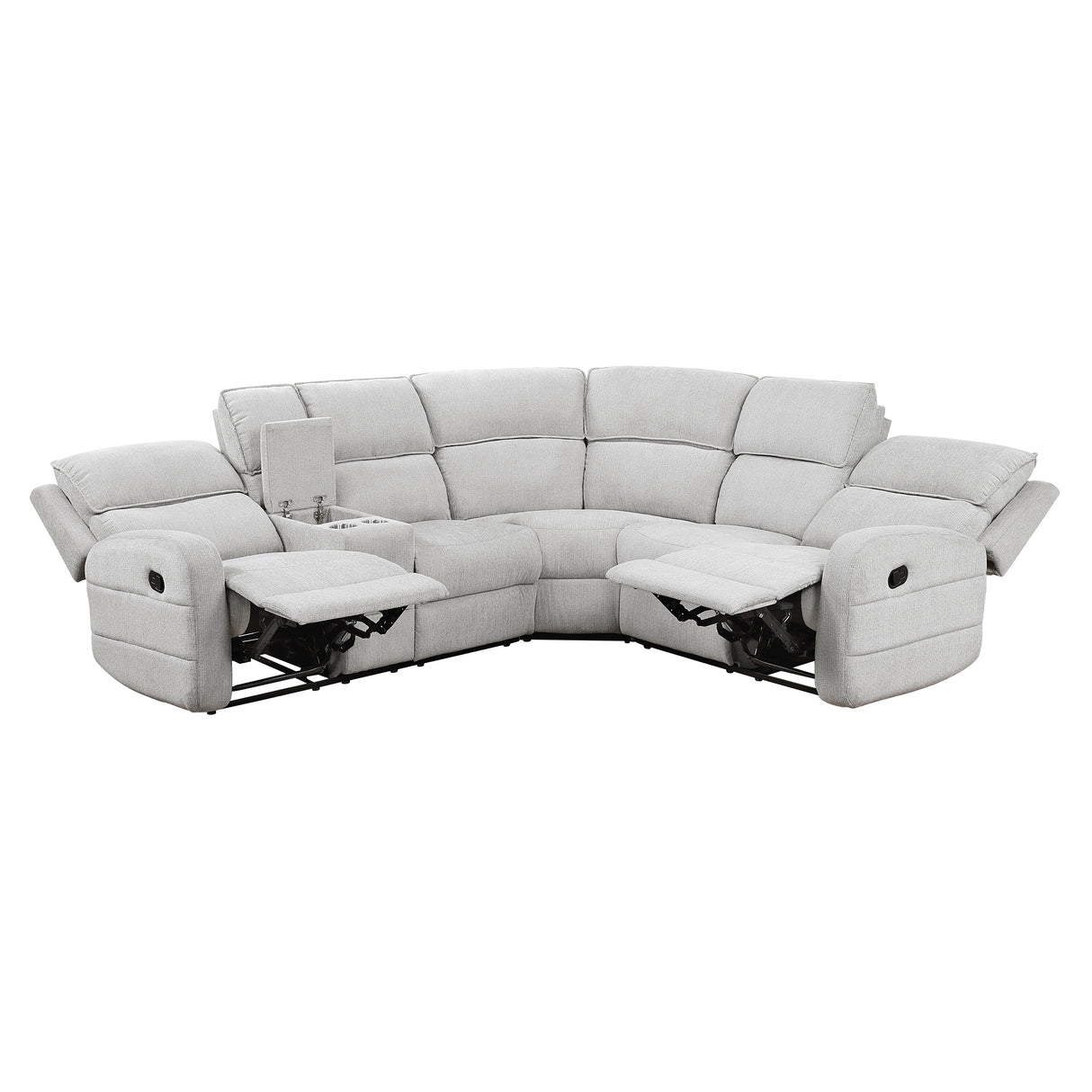 8406GY*SC (3)3-Piece Sectional with Left Console from Homelegance - Luna Furniture