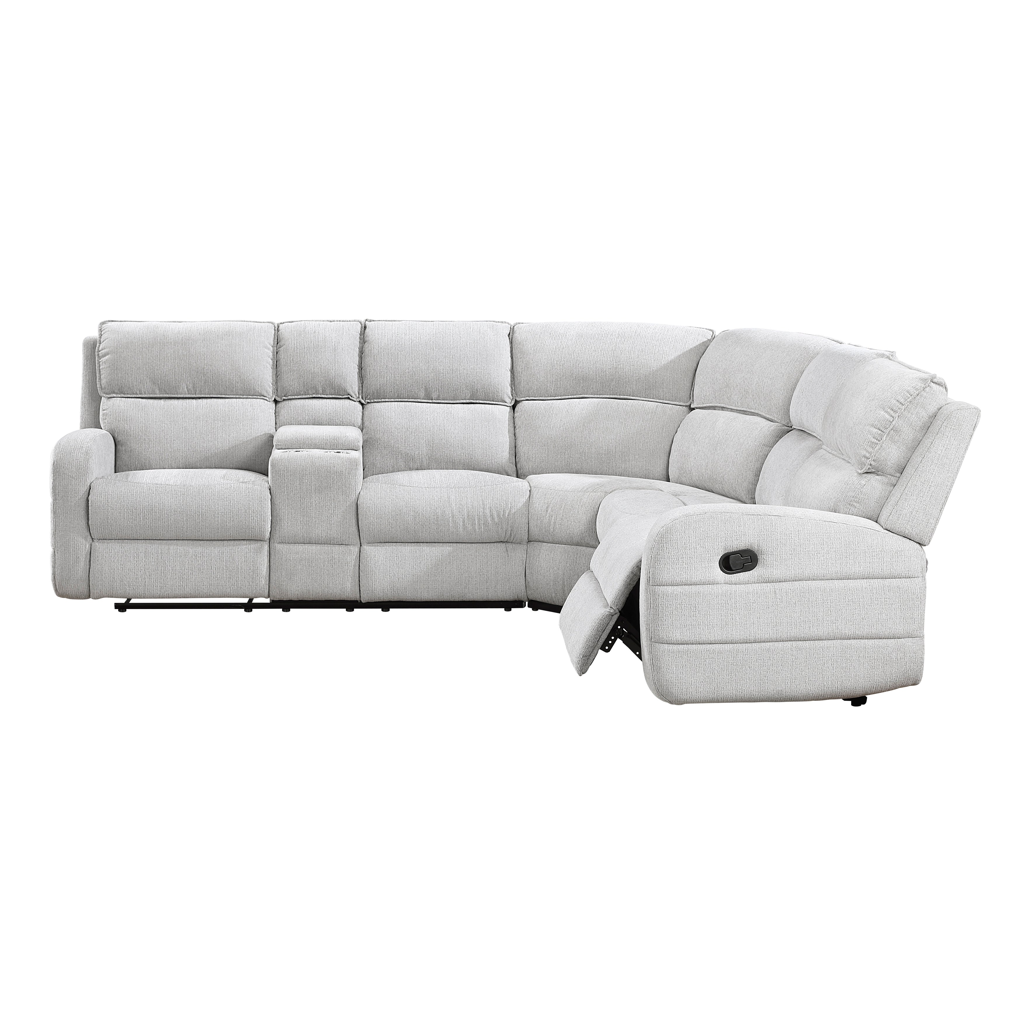 Homelegance Thorne Gray 3-Piece Reclining Sectional with Left