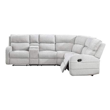 8406GY*SC (3)3-Piece Sectional with Left Console from Homelegance - Luna Furniture