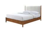 Thusis Walnut/Beige King Bed from Furniture of America - Luna Furniture