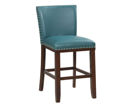 Tiffany 24″ Counter Stool, Peacock Leatherette, Set of 2 from Steve Silver - Luna Furniture