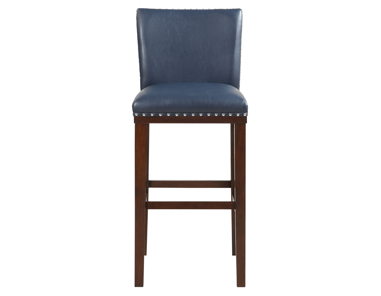 Tiffany 30″ Bar Stool, Navy, Set of 2 from Steve Silver - Luna Furniture