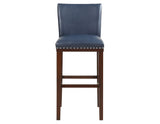 Tiffany 30″ Bar Stool, Navy, Set of 2 from Steve Silver - Luna Furniture