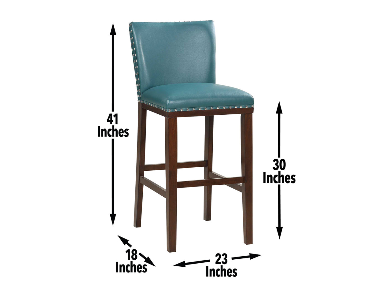 Tiffany 30″ Bar Stool, Peacock, Set of 2 from Steve Silver - Luna Furniture