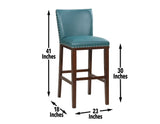 Tiffany 30″ Bar Stool, Peacock, Set of 2 from Steve Silver - Luna Furniture