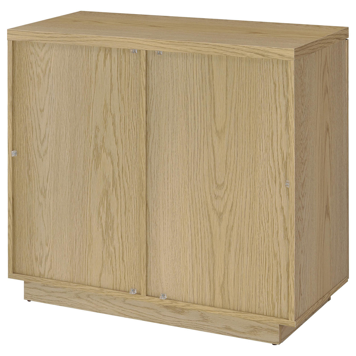 Tilbury Light Oak 2-Door Glass Front Accent Display Cabinet from Coaster - Luna Furniture