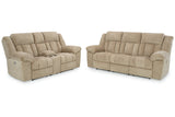 Tip-Off Wheat Power Reclining Living Room Set from Ashley - Luna Furniture