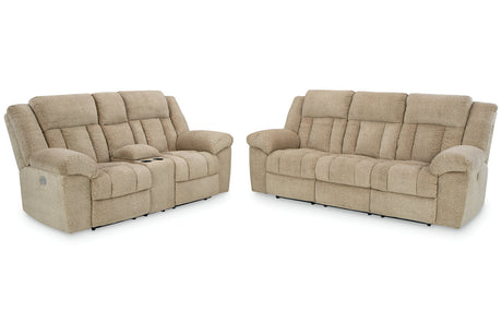 Tip-Off Wheat Power Reclining Living Room Set from Ashley - Luna Furniture