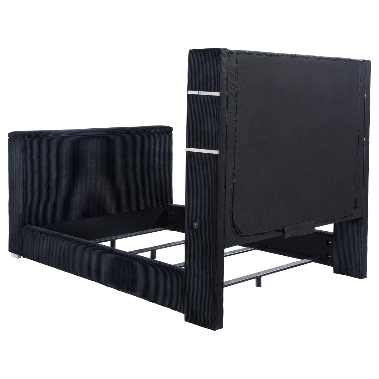 Tisdall Black California King Flame Visualizer TV Bed from Coaster - Luna Furniture