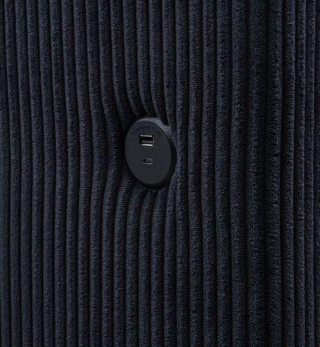 Tisdall Black Eastern King Flame Visualizer Wingback TV Bed from Coaster - Luna Furniture