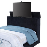 Tisdall Black Queen Flame Visualizer Wingback TV Bed from Coaster - Luna Furniture