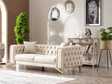 Tivoli Cream Convertible Loveseat from Furnia - Luna Furniture