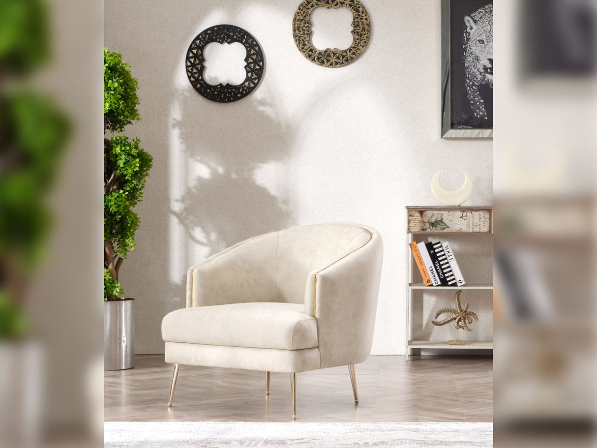 Tivoli Cream Chair from Furnia - Luna Furniture