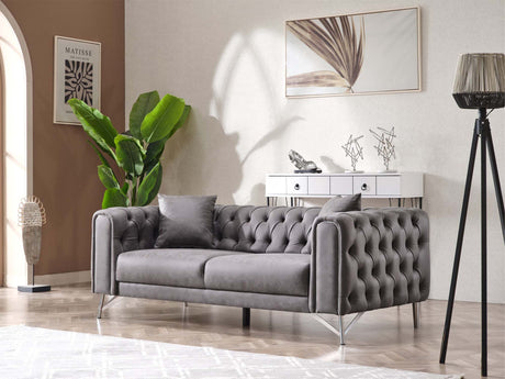 Tivoli Gray Convertible Loveseat from Furnia - Luna Furniture