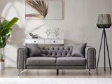 Tivoli Gray Convertible Loveseat from Furnia - Luna Furniture