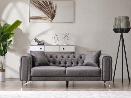 Tivoli Gray Convertible Loveseat from Furnia - Luna Furniture