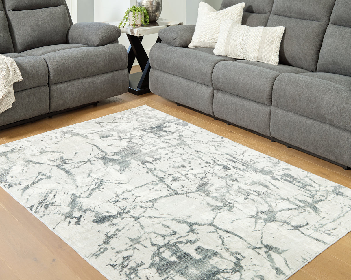 Tobinbury Gray Washable Medium Rug from Ashley Furniture - Luna Furniture