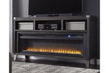 Todoe Gray 65" TV Stand with Electric Fireplace from Ashley - Luna Furniture