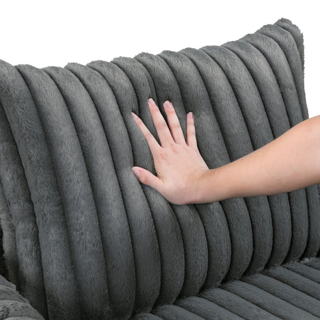 Tomball Dark Gray Oversized Chaise Lounge from Homelegance - Luna Furniture