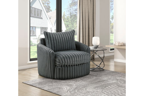 Tomball Dark Gray Swivel Chair from Homelegance - Luna Furniture