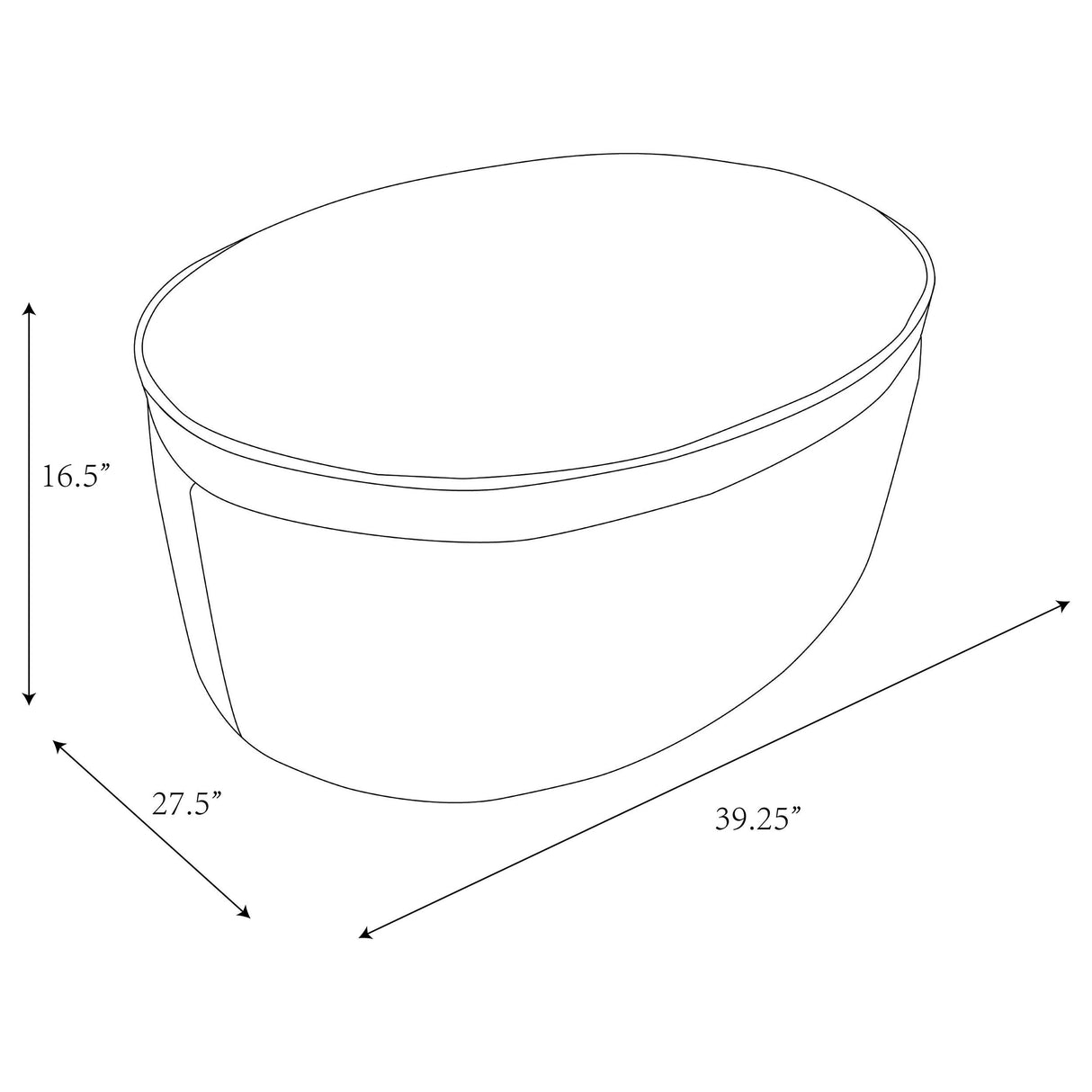 Tomkins Indigo Blue Oval Upholstered Storage Ottoman from Coaster - Luna Furniture