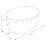 Tomkins Indigo Blue Oval Upholstered Storage Ottoman from Coaster - Luna Furniture