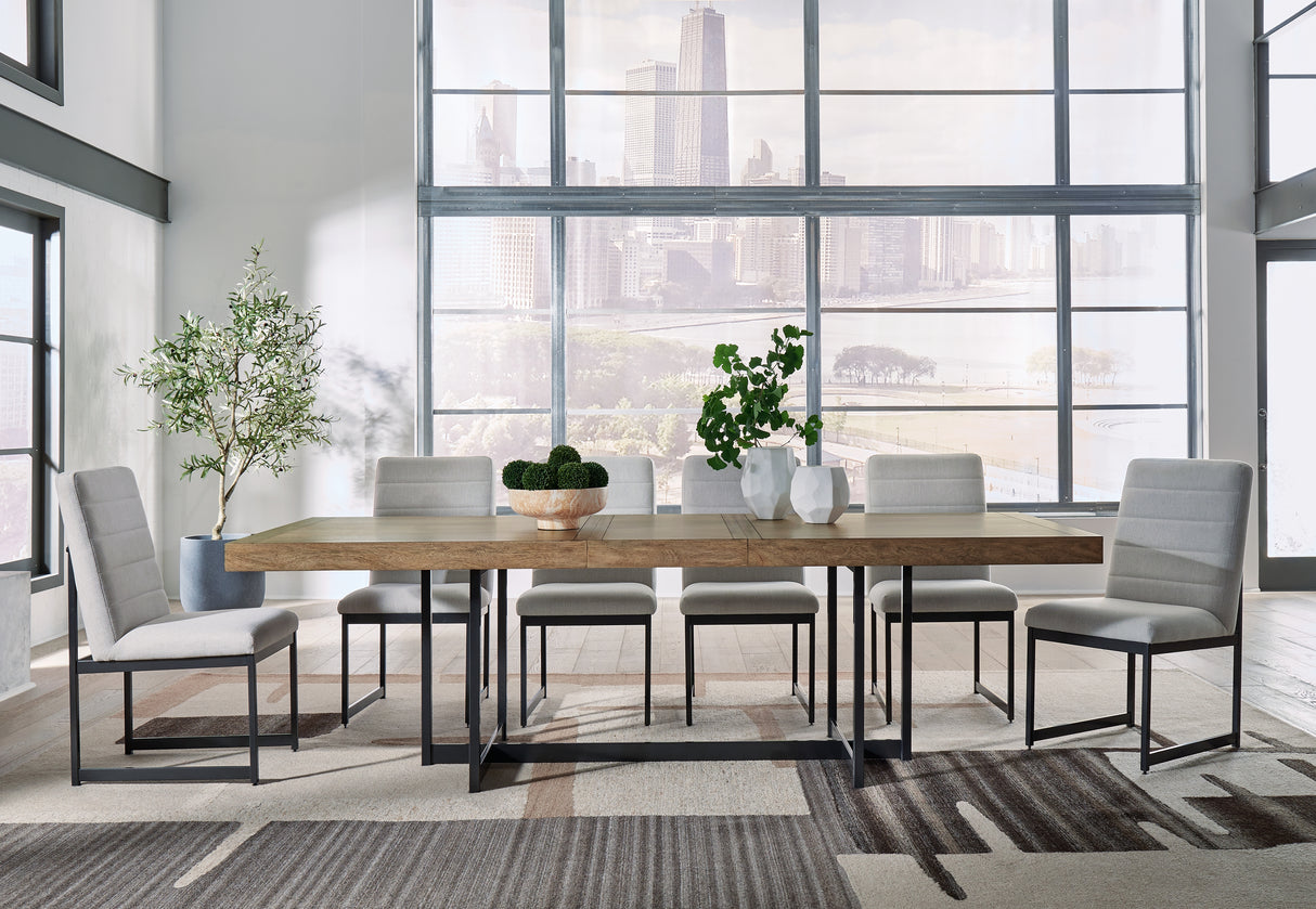 Tomtyn Dining Table and 6 Chairs in Light Brown from Ashley Furniture - Luna Furniture