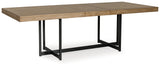 Tomtyn Light Brown Dining Extension Table from Ashley Furniture - Luna Furniture