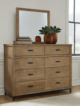 Tomtyn Light Brown Dresser and Mirror from Ashley Furniture - Luna Furniture