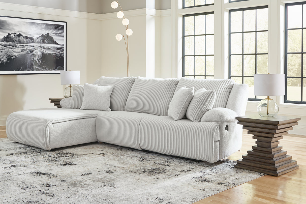 Top Tier Alloy 3-Piece LAF Chaise Reclining Sectional from Ashley - Luna Furniture