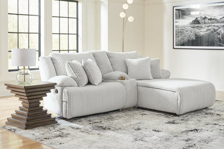 Top Tier Alloy 3-Piece RAF Chaise Reclining Sectional from Ashley - Luna Furniture