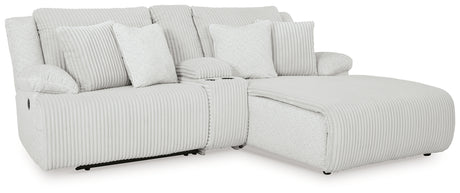 Top Tier Alloy 3-Piece RAF Chaise Reclining Sectional from Ashley - Luna Furniture
