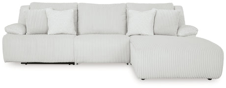 Top Tier Alloy 3-Piece RAF Chaise Reclining Sectional from Ashley - Luna Furniture