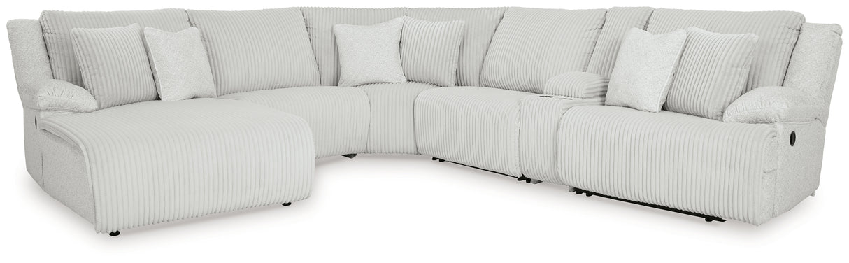 Top Tier Alloy 6-Piece LAF Chaise Reclining Sectional from Ashley - Luna Furniture