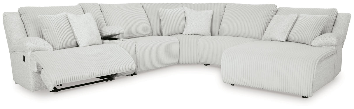 Top Tier Alloy 6-Piece RAF Chaise Reclining Sectional from Ashley - Luna Furniture