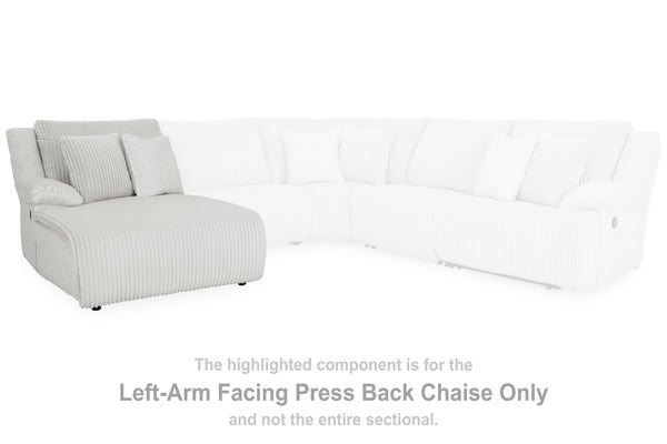Top Tier Alloy Left-Arm Facing Press Back Chaise