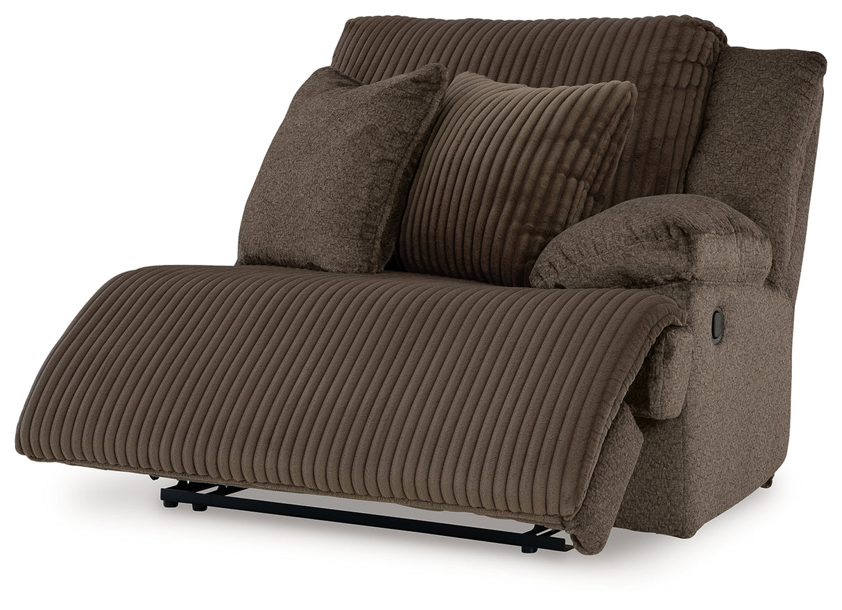 Top Tier Chocolate 3-Piece LAF Chaise Reclining Sectional from Ashley - Luna Furniture