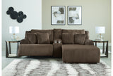 Top Tier Chocolate 3-Piece RAF Chaise Reclining Sectional from Ashley - Luna Furniture