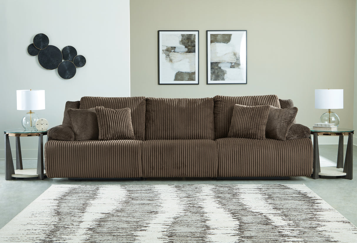 Top Tier Chocolate 3-Piece Sectional Sofa from Ashley - Luna Furniture