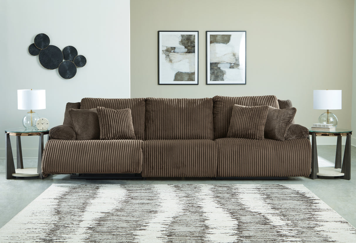 Top Tier Chocolate 3-Piece Sectional Sofa from Ashley - Luna Furniture