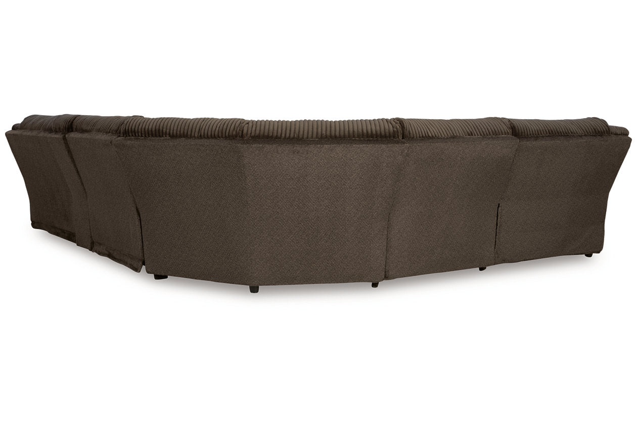 Top Tier Chocolate 6-Piece Reclining Sectional with Chaise 92705S2
