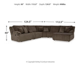 Top Tier Chocolate 6-Piece Sectional with Recliner from Ashley - Luna Furniture