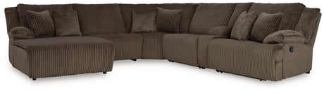 Top Tier Chocolate 6-Piece Sectional with Recliner from Ashley - Luna Furniture