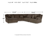 Top Tier Chocolate 6-Piece Sectional with Recliner from Ashley - Luna Furniture
