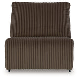 Top Tier Chocolate Armless Chair from Ashley - Luna Furniture