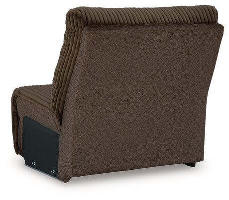 Top Tier Chocolate Armless Chair from Ashley - Luna Furniture