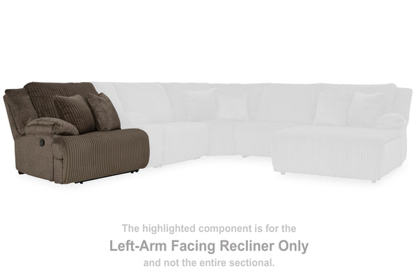 Top Tier Chocolate Left-Arm Facing Recliner