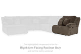 Top Tier Chocolate Right-Arm Facing Recliner from Ashley - Luna Furniture