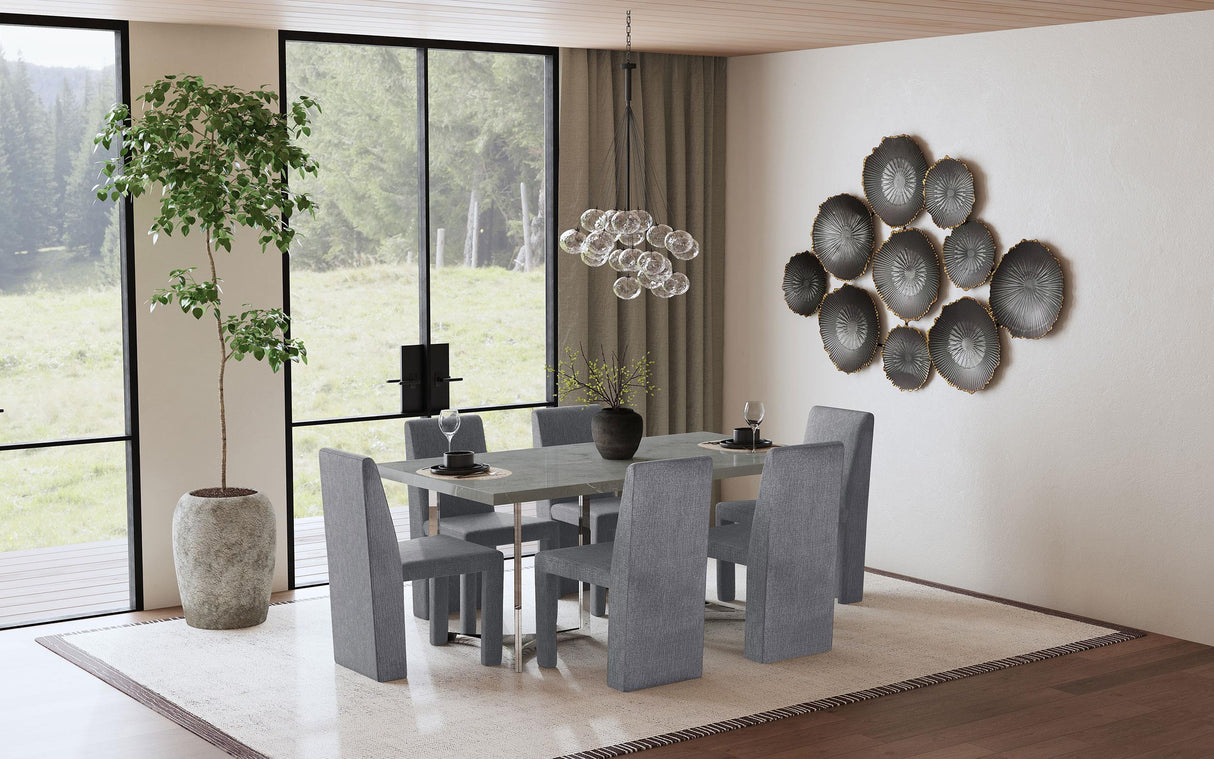Tordera Gray Velvet Upholstered Side Chair, Set of 2 from Coaster - Luna Furniture